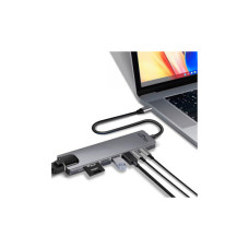 Концентратор Media-Tech USB-C 8-in-1 HDMI 4K/2xUSB-A/2xUSB-C/RJ45/SD/TF/PD 100W USB3.1 (MT5046)