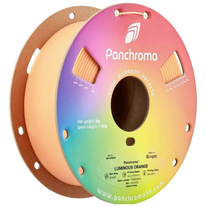 Пластик для 3D-принтера Polymaker PLA PANCHROMA LUMINOUS 1,75mm 1kg ORANGE (CA02033)