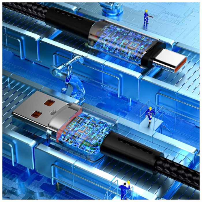 Дата кабель USB 2.0 AM to USB-C 0.5m 6A Essager (EXCT-CGB01)