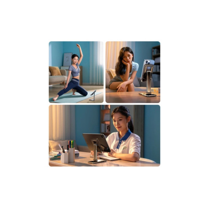 Підставка до планшета та телефона TC01A DoubIe SIiding StabiIizing Bracket Black RTAKO (6975523009431)