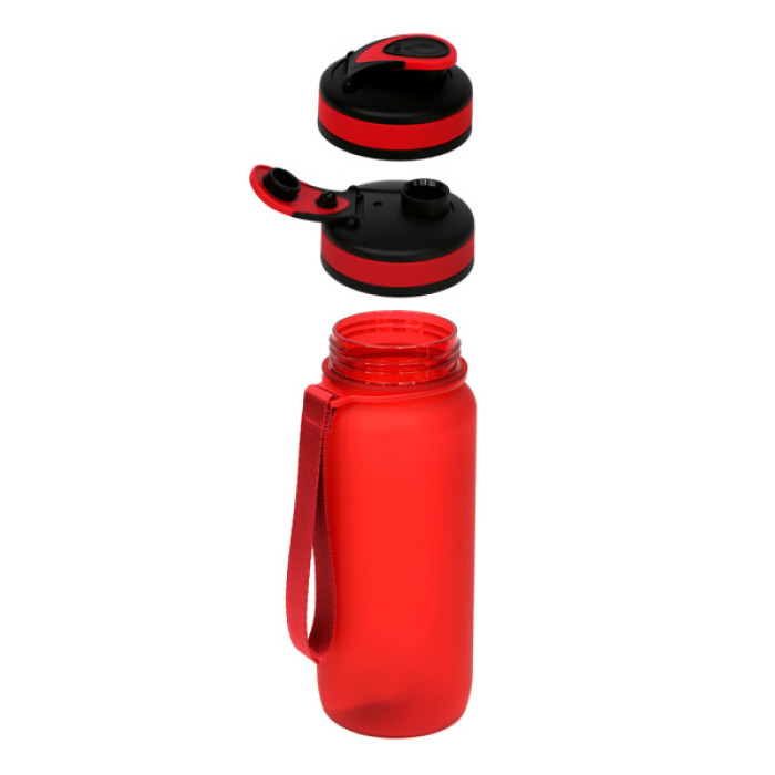 Пляшка для води Line Art Flores 650 мл червоний (60014218LA-02)