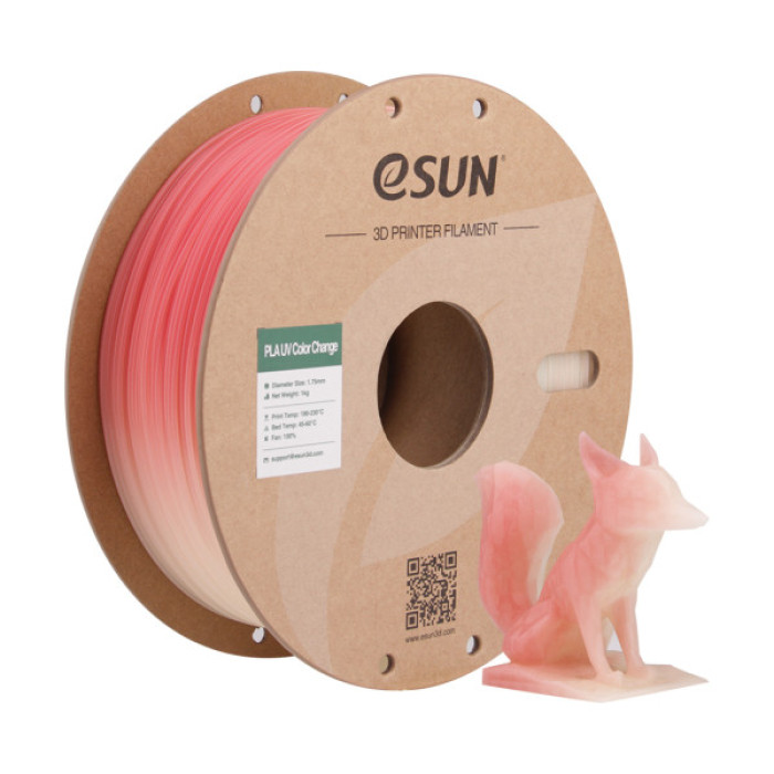 Пластик для 3D-принтера eSUN PLA UV 1,75mm 1kg Red (PLA-UV CC175UV-R1P1)