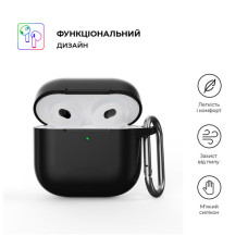 Чохол для навушників Armorstandart Hang Case для Apple AirPods 4 Black (ARM81277)