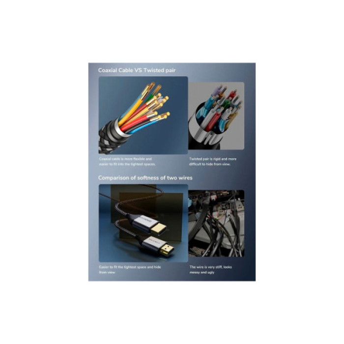 Кабель мультимедійний HDMI M to HDMI M 1.0m V2.1 Cabletime (CA914661)