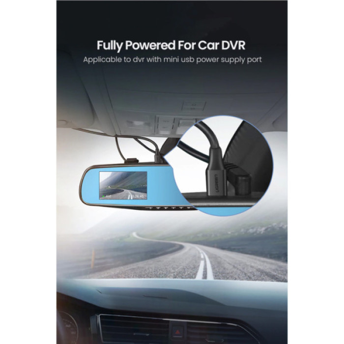 Дата кабель USB 2.0 AM to Mini 5P 1.5m US132 black Ugreen (10385)