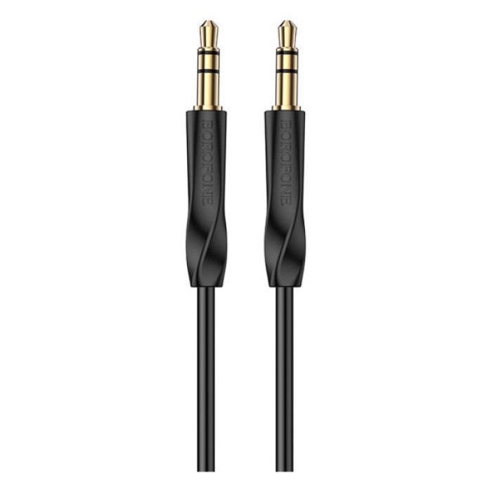 Кабель мультимедійний 3.5mm M to 3.5mm M black BOROFONE (6974443389166)