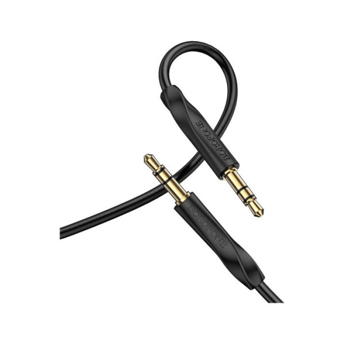 Кабель мультимедійний 3.5mm M to 3.5mm M black BOROFONE (6974443389166)