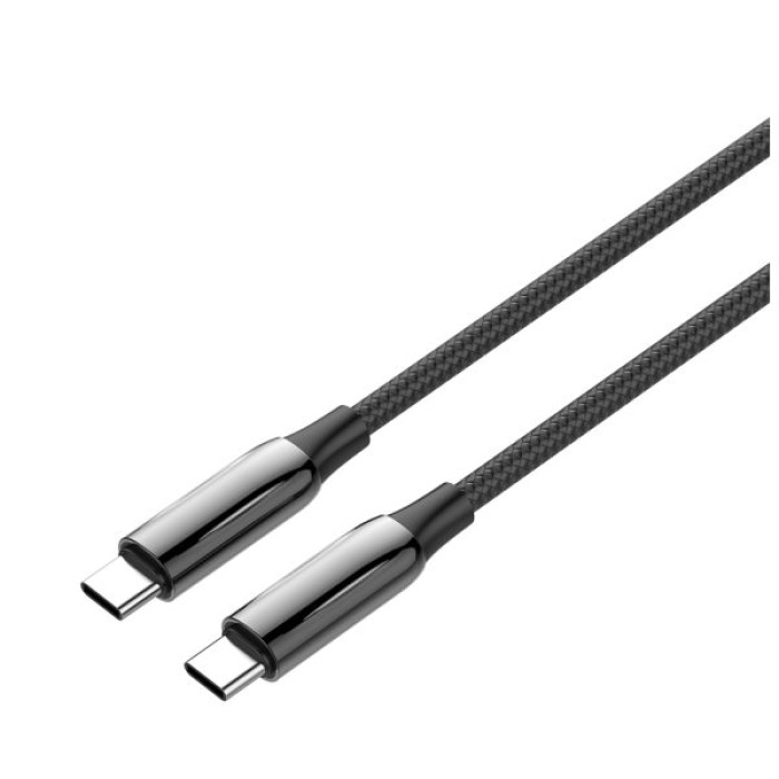 Дата кабель USB-C to USB-C 2.0m (PVC+Aluminum Alloy) (PD Fast Charging 240W) 5А black ColorWay (CW-CBPDCC070-BK)