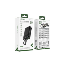 Батарея універсальна Acefast 20000mAh 22,5W PD, QC/3.0 USB-A+USB-C In/Out,build-in cable M14 Black (6974316283966)