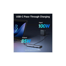 Порт-реплікатор Ugreen Dock CM498 USB3.2 Type-C ->2xUSB-A 3.2/2xUSB-C 3.2 10Гбіт/с/ 2xHDMI 4K60Гц/PD 100W (45379)