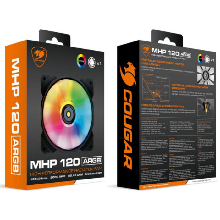 Кулер до корпусу Cougar MHP 120 ARGB