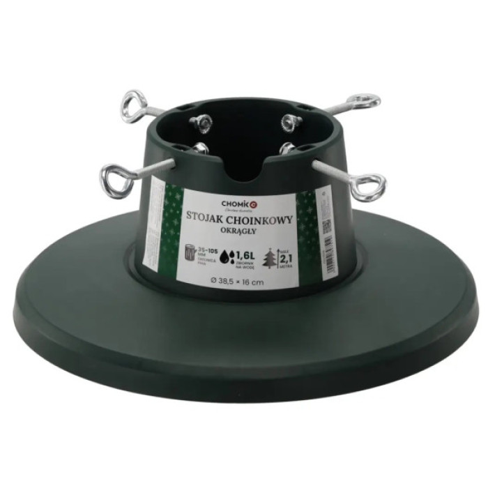 Прикраса декоративна Chomik Підставка для ялинки, стовбура 3,5-10,5 см, пластик, форма кругла (5900779897519)
