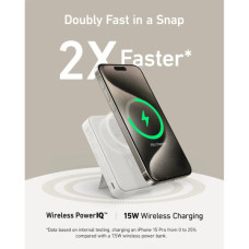 Батарея універсальна Anker MagGo 10000mAh, Qi2/15W, PD, 27W, USB-C, white (A1654G21)