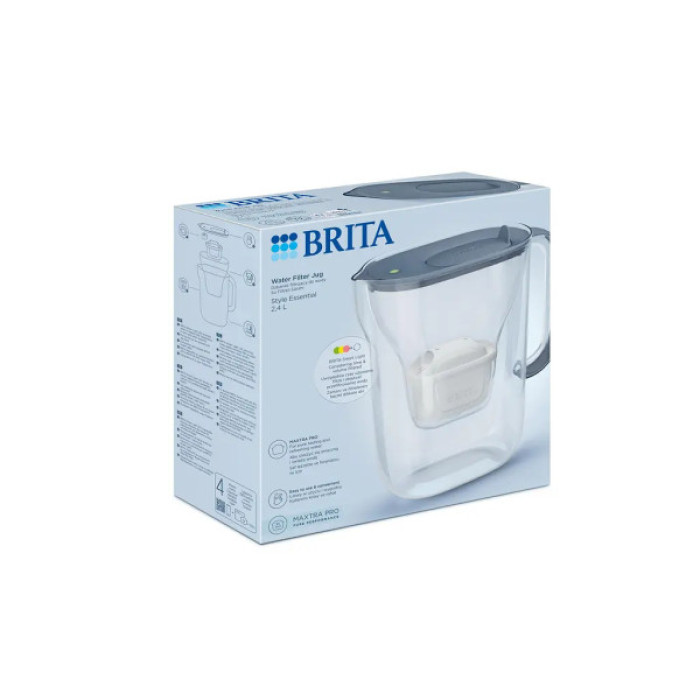 Фільтр-глечик Brita Style Essential MXPro 2.4л з картриджем сіро-блакитний (1058042)