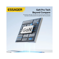 Зарядний пристрій Essager 3xUSB-C + 3xUSB-A 85W GaN black (EZC85W-SXB0G-Z)