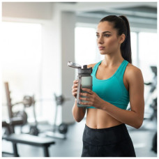 Пляшка для води Line Art La Plata 600 мл сірий (60014118LA-07)