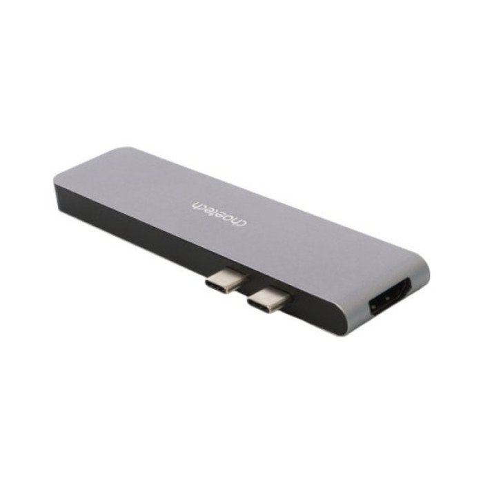 Порт-реплікатор Choetech Dock-Station USB-C 7-in-1 (HDMI/картридер/USB-A/USB-C, for MacBook Pro/Air) (HUB-M14-GY-V2)