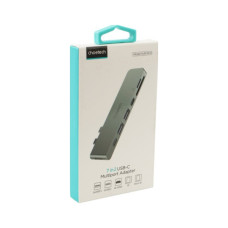 Порт-реплікатор Choetech Dock-Station USB-C 7-in-1 (HDMI/картридер/USB-A/USB-C, for MacBook Pro/Air) (HUB-M14-GY-V2)