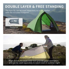 Намет Naturehike надлегкий двомісний Cloud Up Pro CNK2350WS020, темно-зелений (6927595798737)