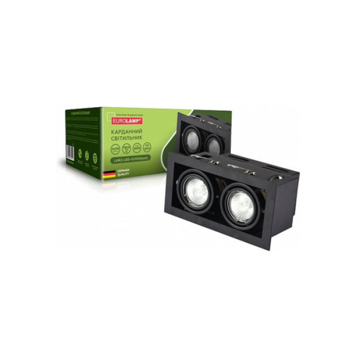 Світильник точковий Eurolamp LED GU10x2 black (LHK2-LED-GU10(black))