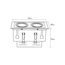 Світильник точковий Eurolamp LED GU10x2 black (LHK2-LED-GU10(black))