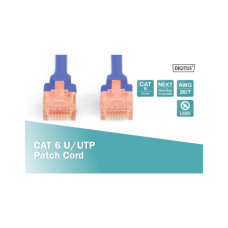 Патч-корд 10м, CAT 6 UTP, AWG 26/7, Cu, LSZH, blue Digitus (DK-1617-100/B)