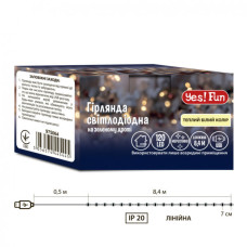 Гірлянда YES! Fun Нитка 120 LED Теплий білий 8.4 м Мерехтіння USB (975064)