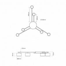 Світильник Videx під лампу 6xGX53 накладний Білий (VL-SPF21B-W)