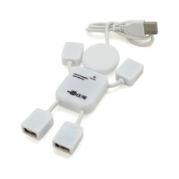 Концентратор Voltronic USB 2.0 to 4xUSB man OEM (YT-HM4-W)