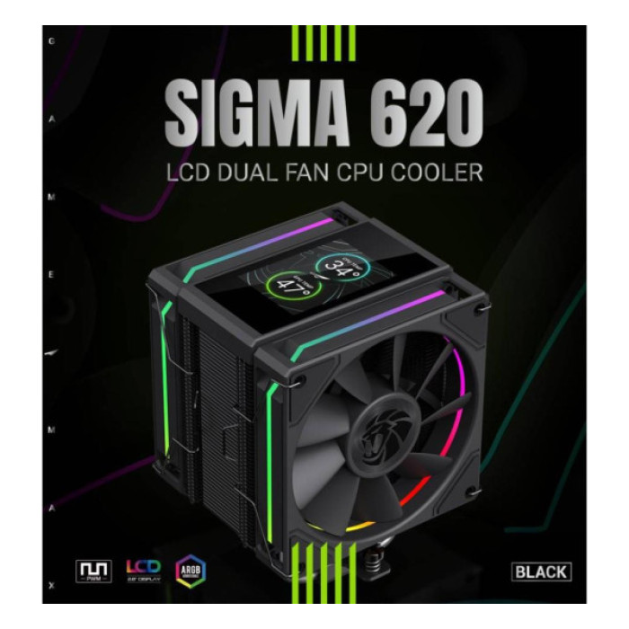 Кулер до процесора Gamemax SIGMA 620 LCD BK