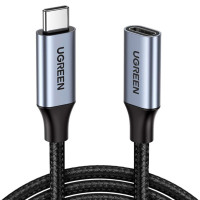 Дата кабель Ugreen USB-C M/F 1.0m 5A 10Gbps USB 3.1 black (30205)
