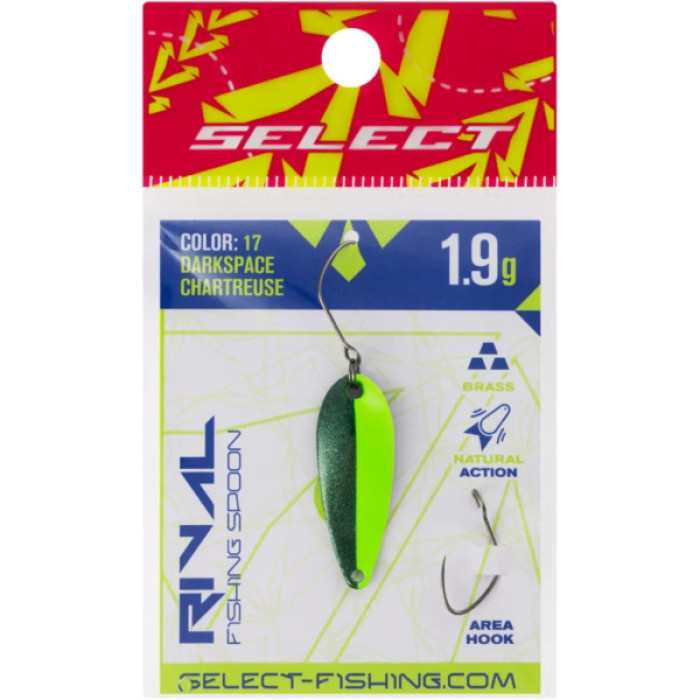 Блешня Select Rival 1.9g 30mm 17 DarkSpace Chartreuse (1870.79.96)