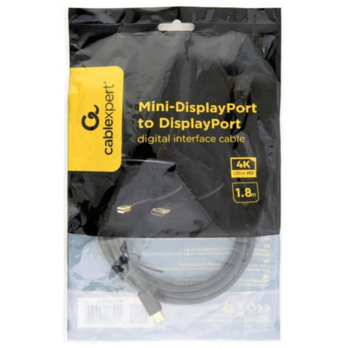 Кабель мультимедійний miniDisplayPort M to DisplayPort M 1.8m Cablexpert (CCP-mDP2-6)