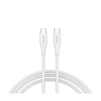 Дата кабель USB-C to USB-C 1.0m CC60SC10 60W Silicon White Canyon (CNS-CC60SC10W)