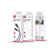 Дата кабель USB-C to USB-C 1.0m 60W braided XO (NBQ236B_White)