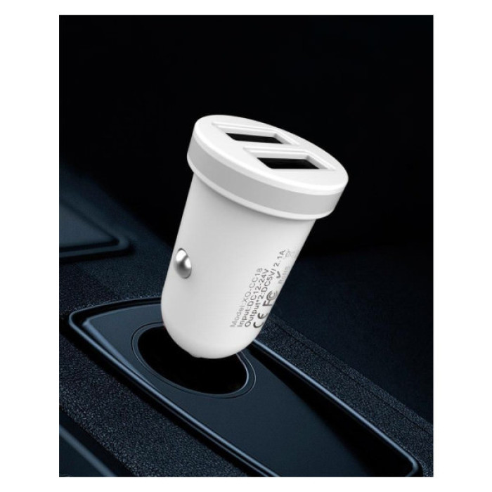 Зарядний пристрій XO CC18 2.1A/2 USB White (XO-CC18-WH)