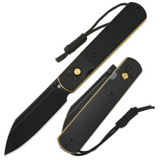 Ніж Artisan Holm AR-RPM9 Black PVD Steel+Black G10 Inlay Gold (1875P-BG)