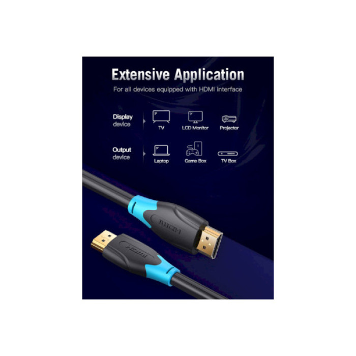 Кабель мультимедійний HDMI M to HDMI M 8.0m V2.0 4K60Hz Vention (AACBK)