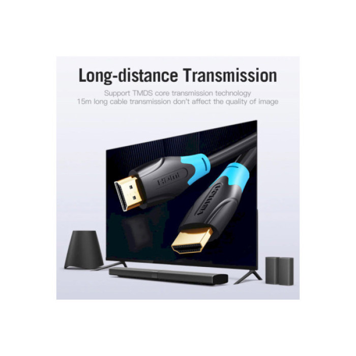 Кабель мультимедійний HDMI M to HDMI M 8.0m V2.0 4K60Hz Vention (AACBK)