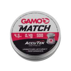 Пульки Gamo Match AccuTek 4,5 мм 0,49г 500 шт (6320034-AK)