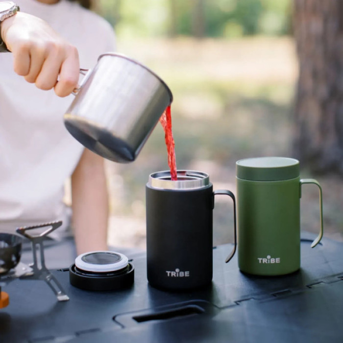 Термокружка Tribe Adventure Mug 450 мл olive (T-FA-0032-olive)