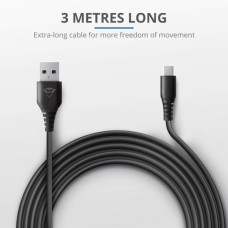 Дата кабель USB 2.0 AM to USB-C 3.0m GXT 226 for PS5 black Trust (24168_TRUST)