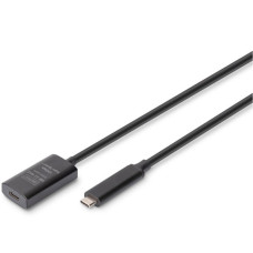 Дата кабель USB-С to USB-C 5.0m M/F USB3.2 Gen2 Active 10G Digitus (DA-73112)