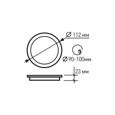 Світильник Eurolamp LED 7W 4000K (LED-DLR-7/4(new)(black))