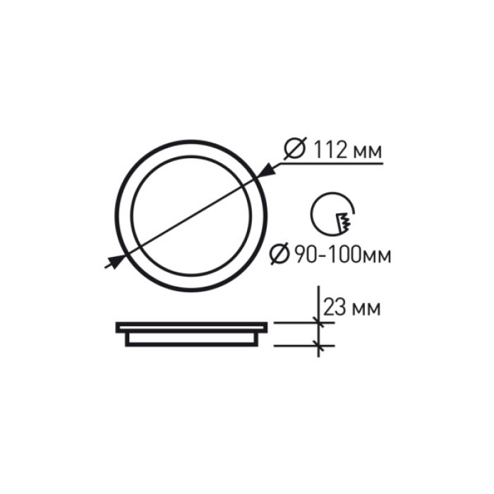 Світильник Eurolamp LED 7W 4000K (LED-DLR-7/4(new)(black))