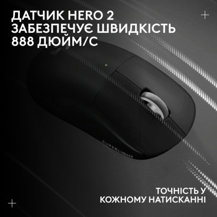 Мишка Logitech G Pro X Superlight 2 Lightspeed Wireless Black (910-006630)