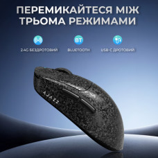 Мишка Ajazz AJ199 Carbon fiber Wireless/Bluetooth/USB Black (AJ199-B)