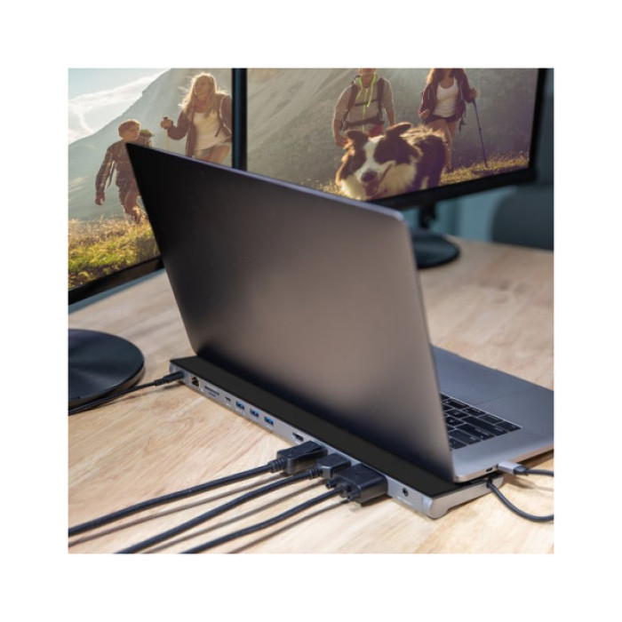 Порт-реплікатор J5create Dock-Station USB-C 10-in-1 (HDMI/PD/USB-A/USB-C/LAN/картридер/audio) (JCD543-N)