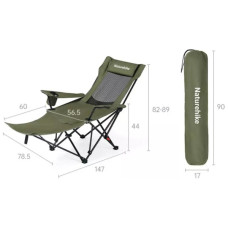 Крісло складане Naturehike CNK2550JJ023 Nightfall T05, сталь, оливкове (6977465865588)