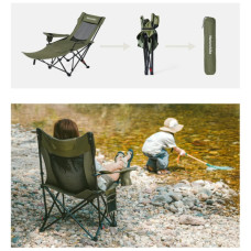 Крісло складане Naturehike CNK2550JJ023 Nightfall T05, сталь, оливкове (6977465865588)
